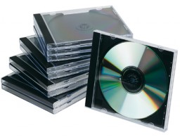 10 cajas Q-Connect Jewel Case para CD/DVD  con interior negro